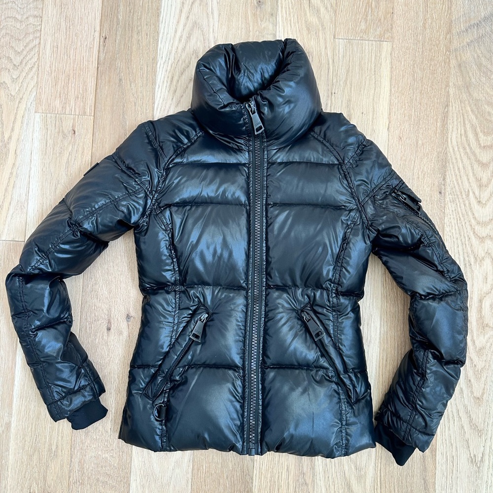 SAM. Shiny Black Puffer Jacket